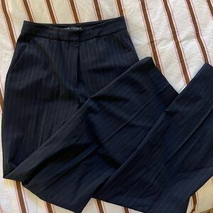 Zara Navy Pinstripe Tailored Pants